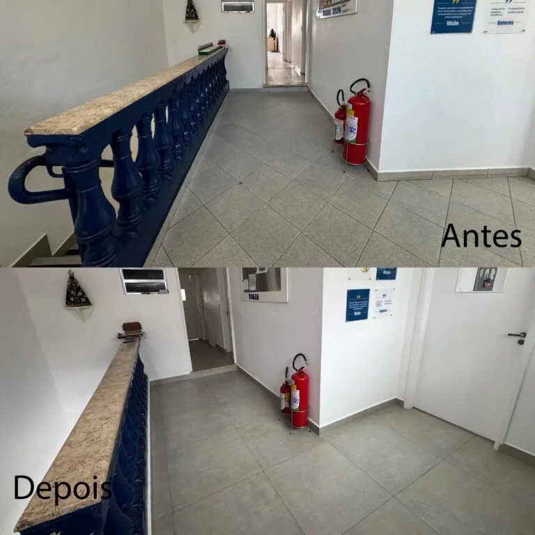 antes e depois piso 2