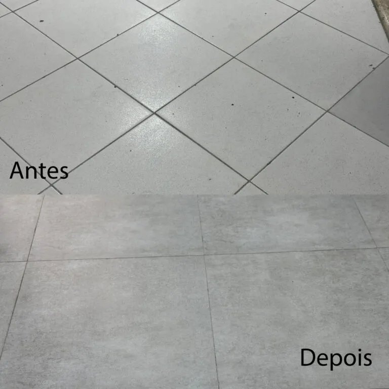 antes e depois piso 4